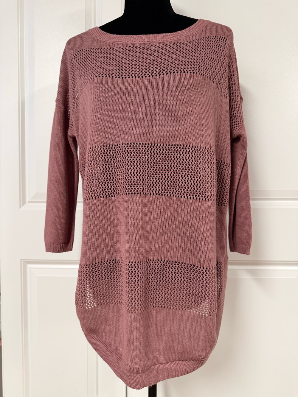 Express Open Knit Striped Sweater